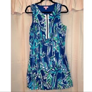 Lilly Pulitzer EUC Penelope Shift Blue Crush Bamboo